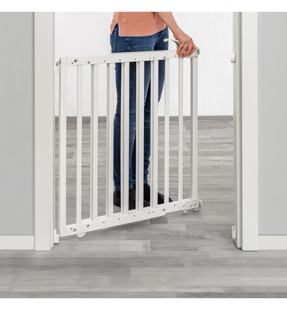 Barrière de sécurité à fixation par pression ou à visser blanche