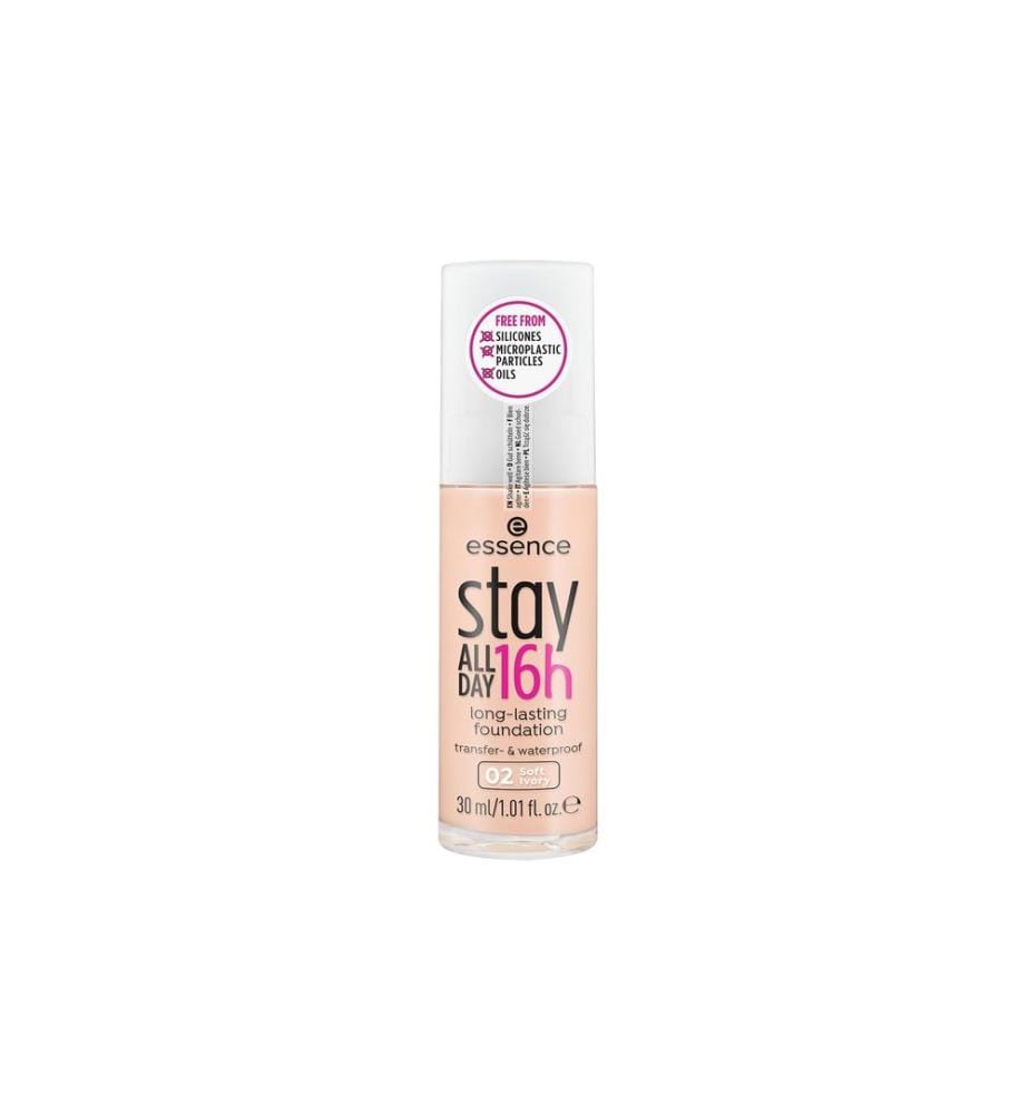 essence - Foundation Stay All Day 16 h Long-Lasting 02 Soft Ivory