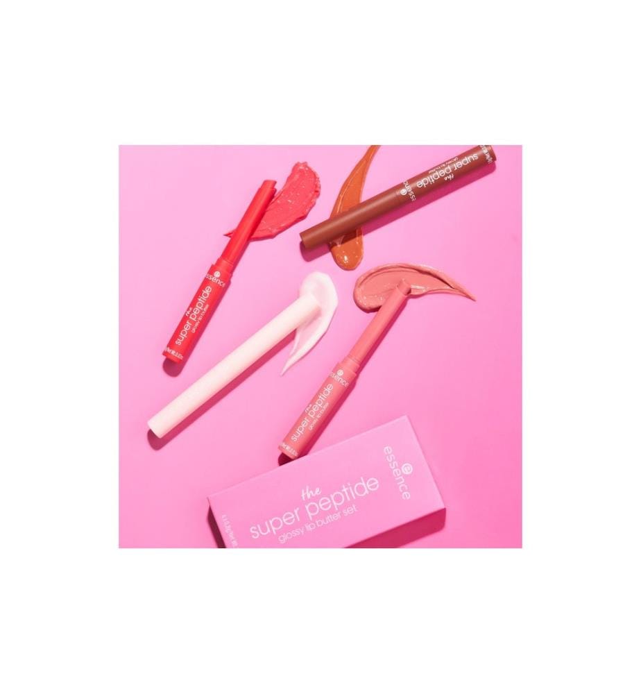 essence - Geschenkset The super peptide glossy lip butter