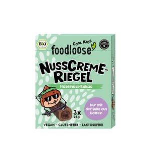 foodloose - Nusscreme-Riegel Haselnuss-Kakao 3 x 28 g
