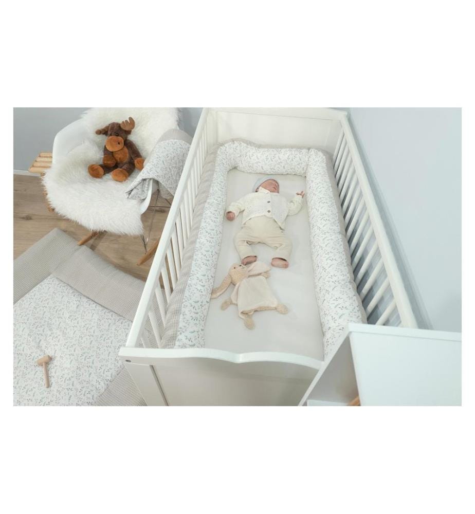 ULLENBOOM - Tour de lit Serpent Gaufrette Floral Sand 300 cm