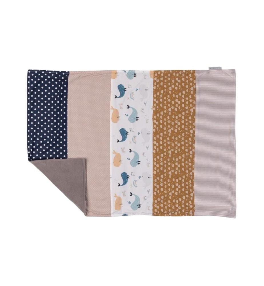 ULLENBOOM - Couverture douillette Baleines 70 x 100 cm