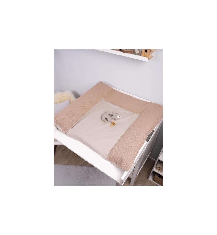 ULLENBOOM - Housse pour matelas à langer Gaufrette Floral Sand 75 x 85 cm
