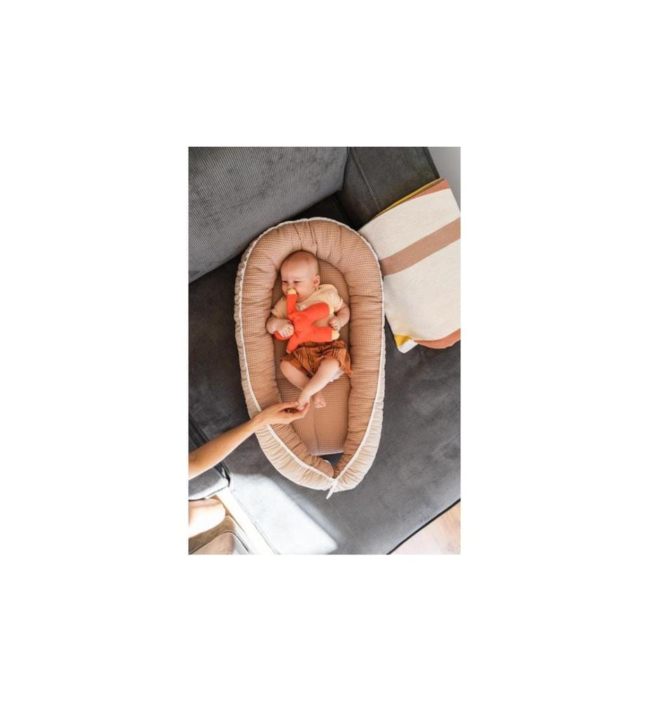 ULLENBOOM - Babynest Waffel Uni Sand 55 x 95 cm