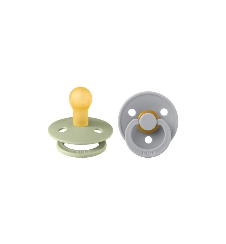 Bibs - Tétines rond latex set de 2 Sage Green/Cloud 6-12 mois