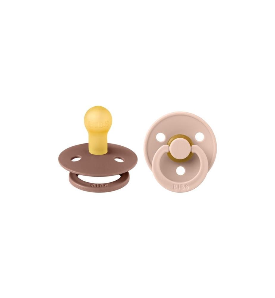 Bibs - Tétines rond latex set de 2 Woodchuck/Blush 12-18 mois