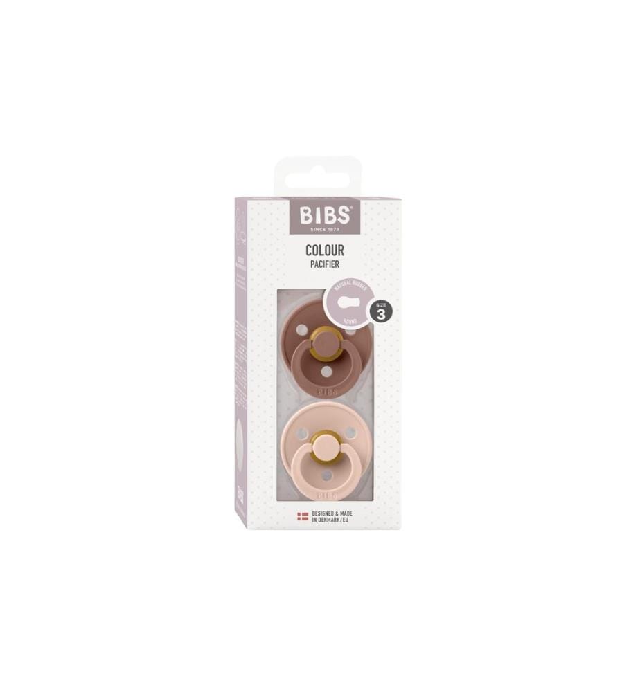 Bibs - Tétines rond latex set de 2 Woodchuck/Blush 12-18 mois