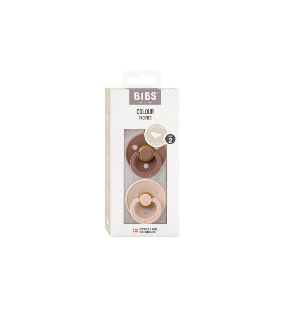 Bibs - Nuggi anatomisch Latex 2er Set Woodchuck/Blush 6-12 Mt.