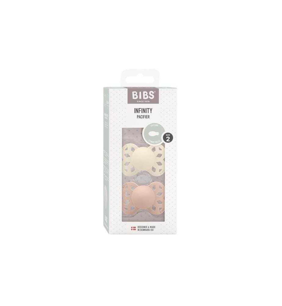 Bibs - Nuggi symmetrisch 2er Set Ivory/Blush 6-12 Mt.