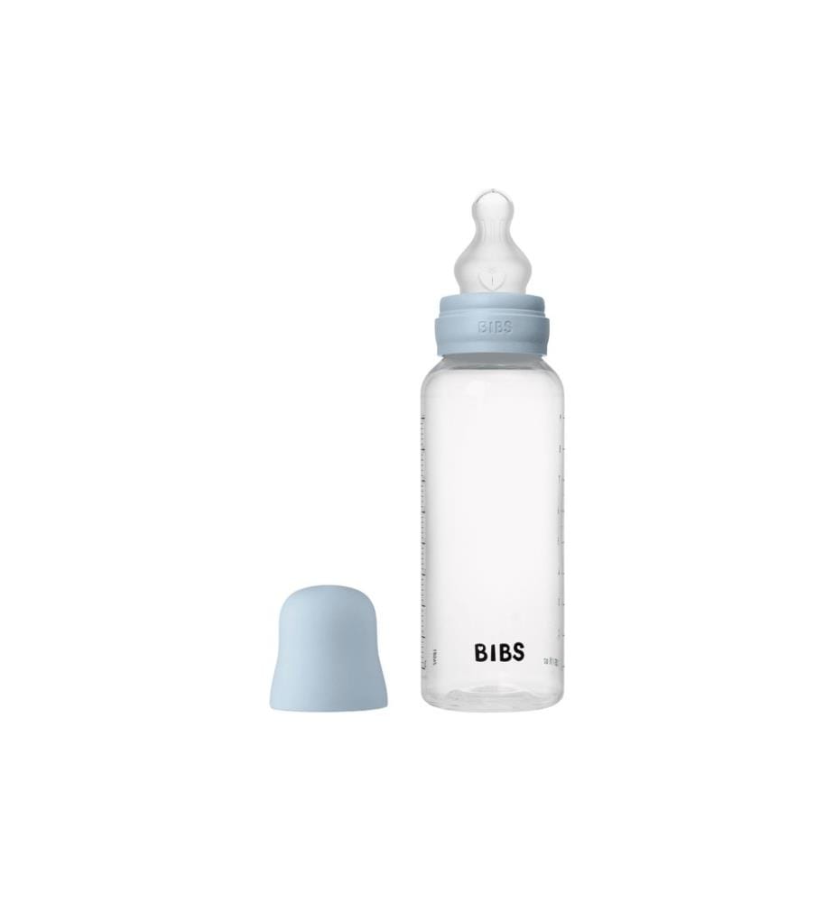Bibs - Baby Bottle Anti Colic Silicone Medium Flow Baby Blue 270 ml