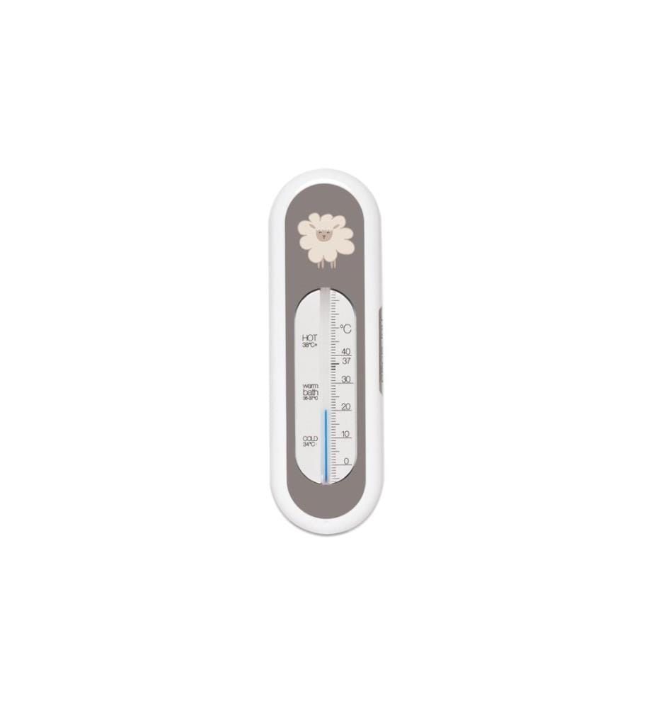 ZEWI bébé-jou Badethermometer Farm Friends Taupe/Weiss