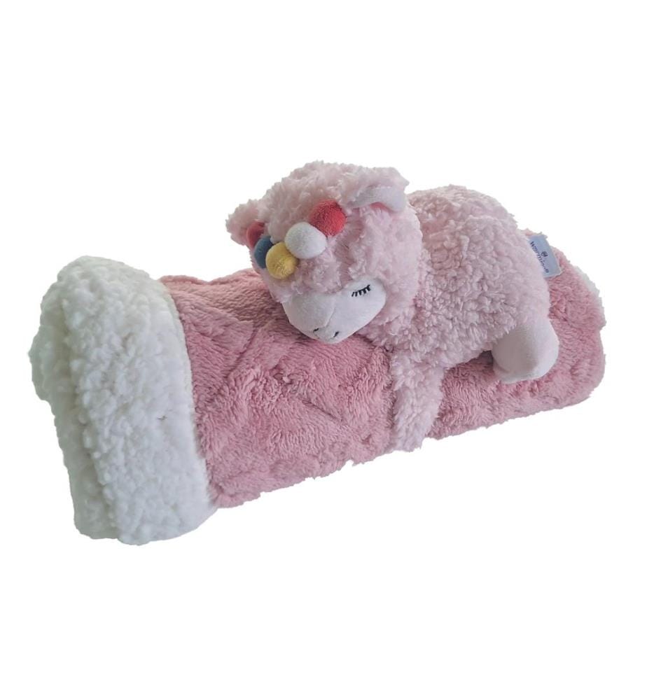 WARMIES - Combo peluche chaude et couverture douillette Lama
