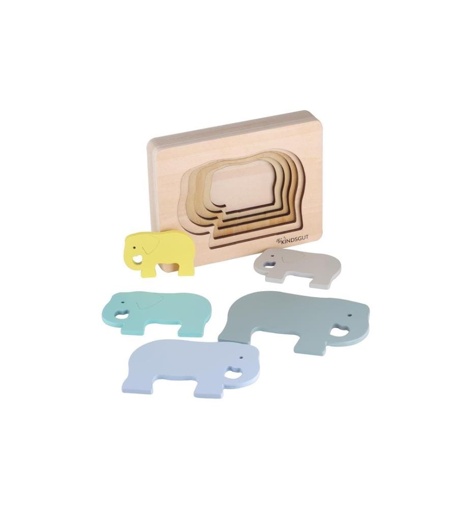 KINDSGUT - Puzzle en bois Éléphant