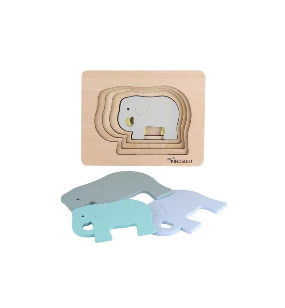 KINDSGUT - Puzzle en bois Éléphant