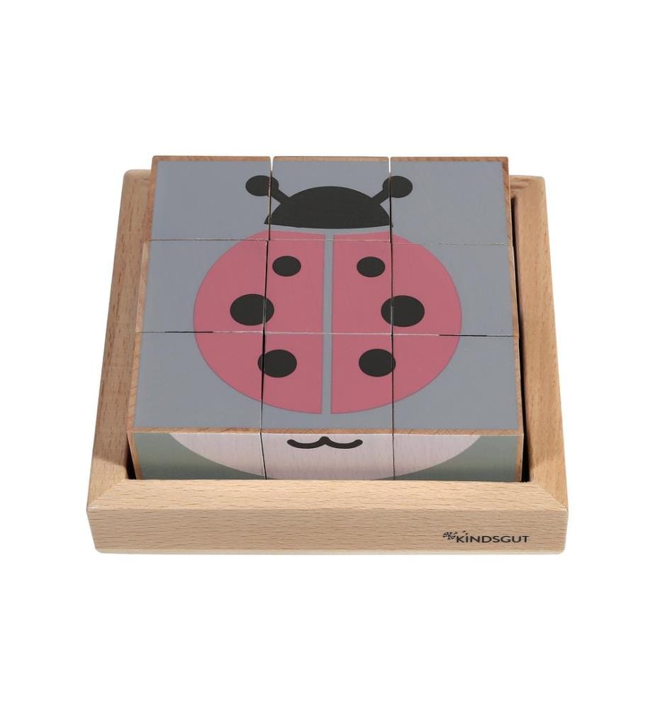 KINDSGUT - Puzzle de cubes en bois Animaux