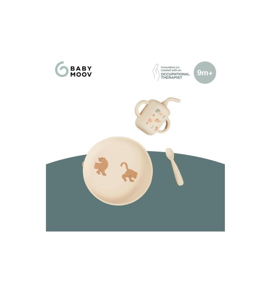 BABYMOOV - Service de table pour enfants Petit bruit Beige