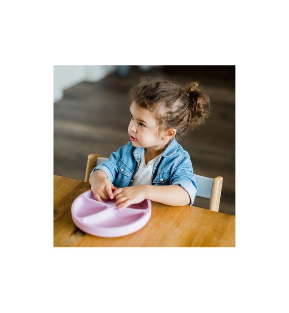 KINDSGUT - Assiette pour enfant divisé en Rose pâle