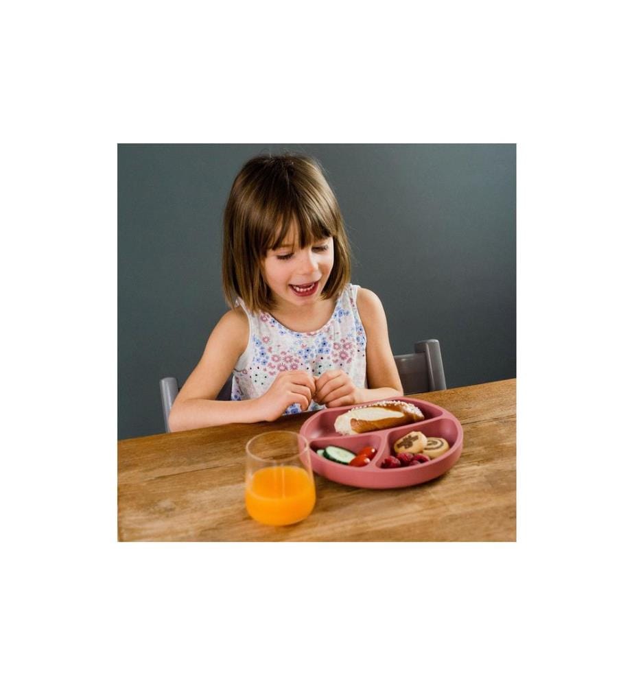 KINDSGUT - Kinderteller unterteilt Altrosa