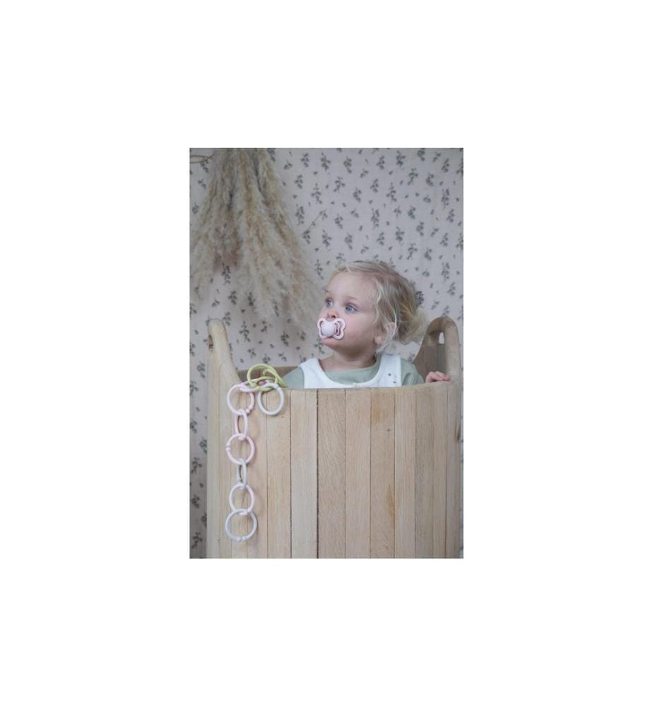 Bibs Boucles Polypropylène, vanille, sauge, olive, lot de 12