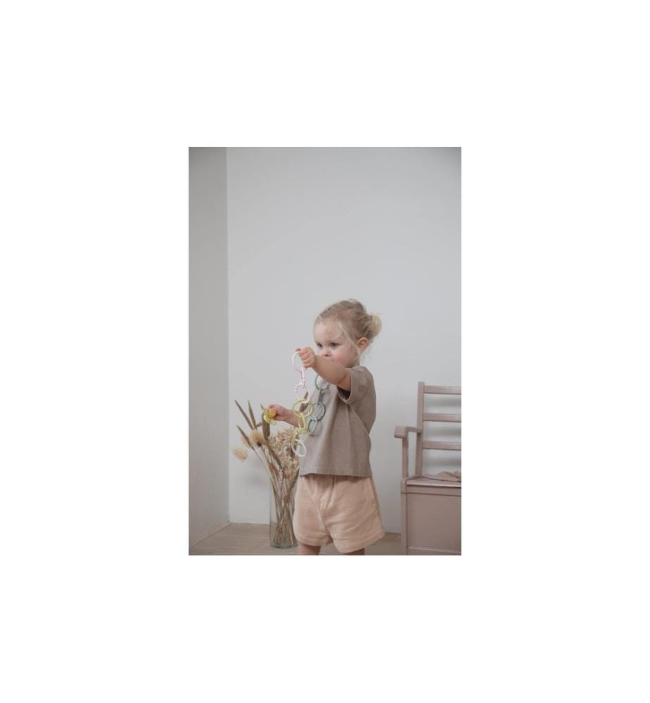 Bibs Boucles Polypropylène, vanille, sauge, olive, lot de 12
