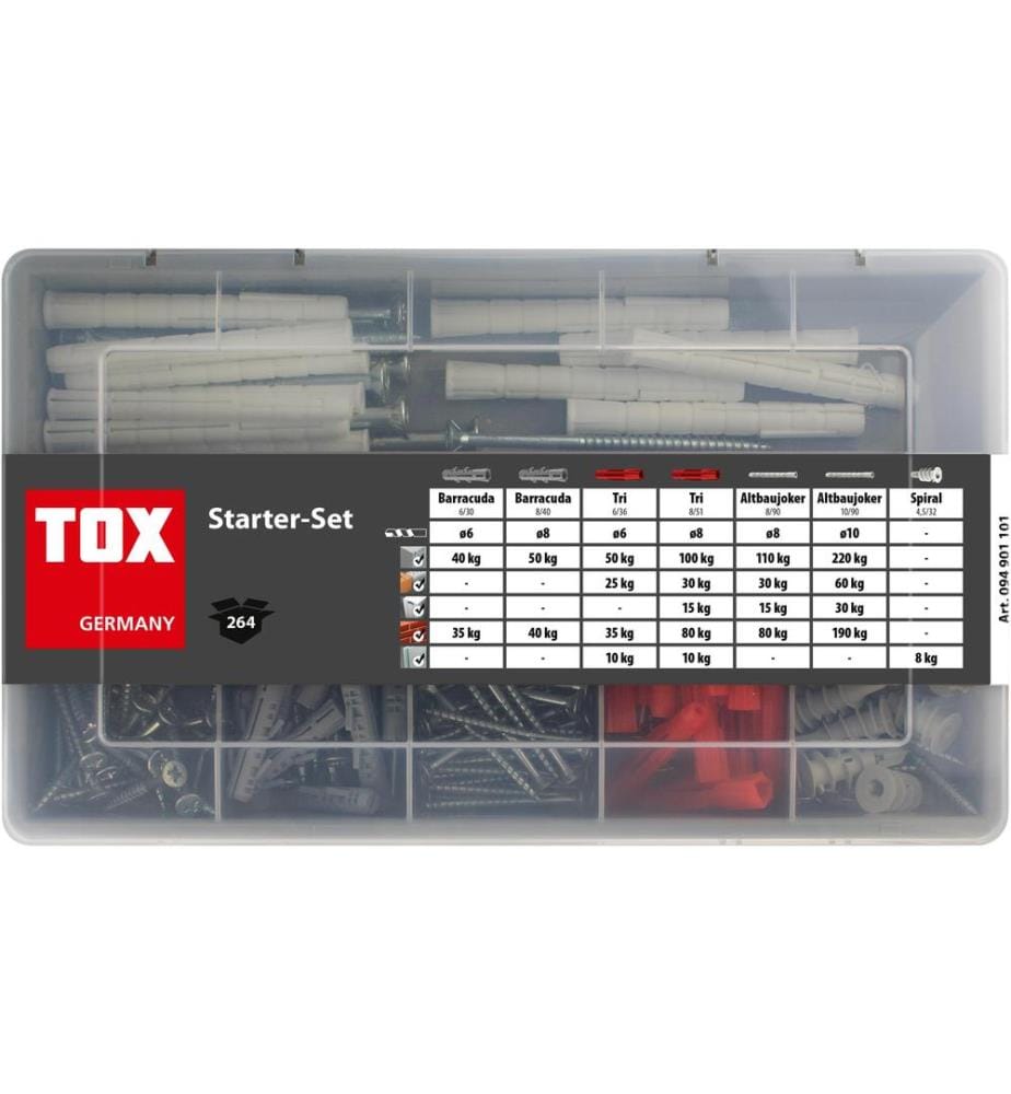 TOX-DÜBEL - Chevilles Starter Set 264 Pièce/s