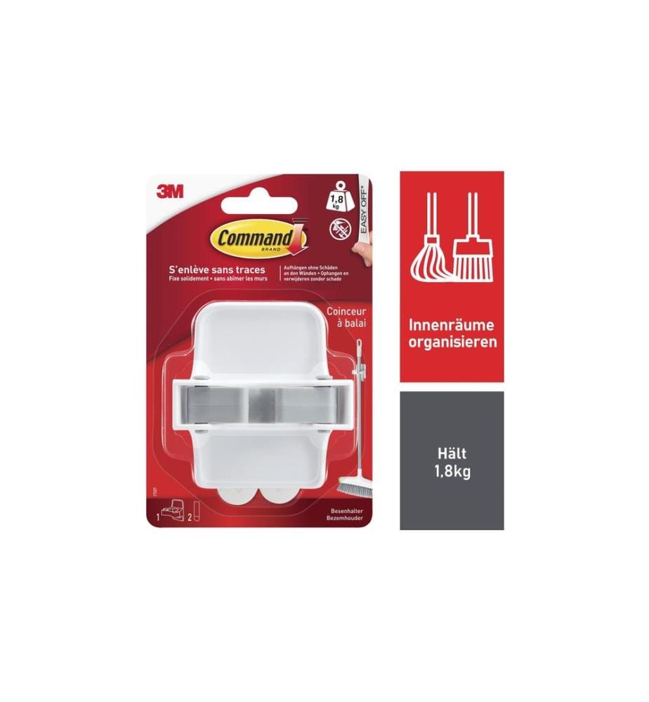 COMMAND - Klebehaken Besenhalter 1.8 kg, Weiss