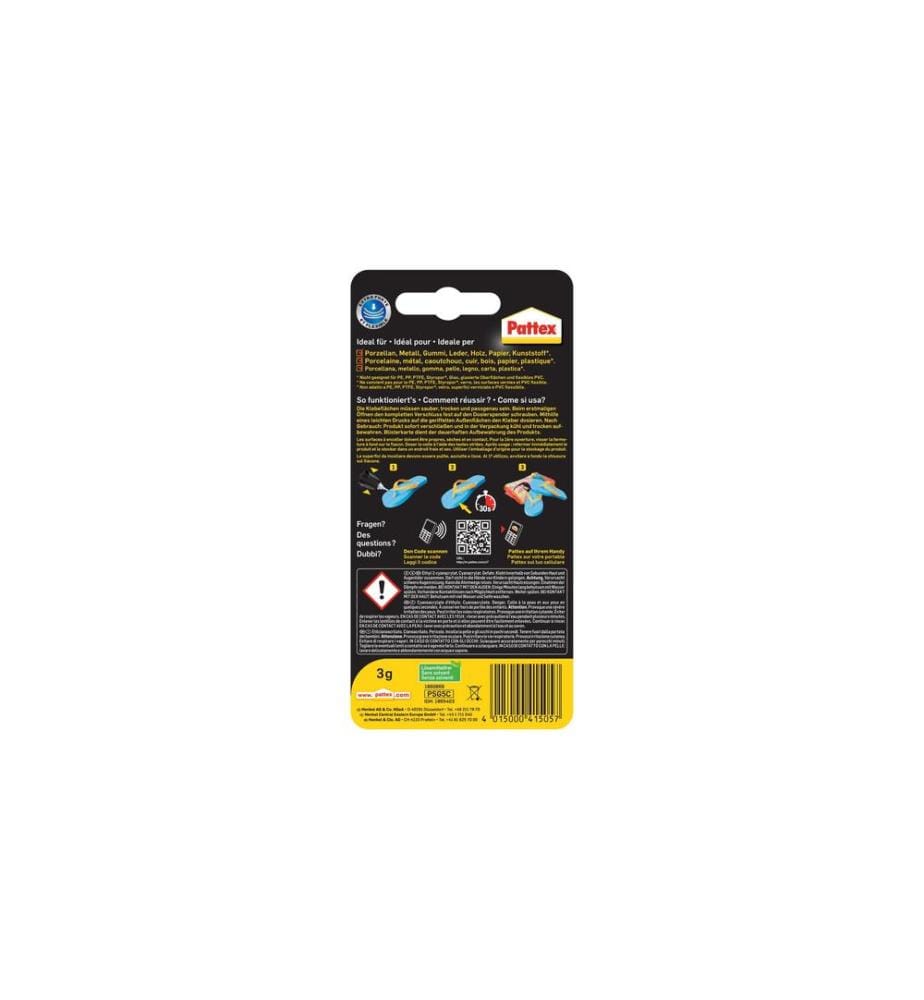 Pattex - Colle instantanée Ultra Gel Matic 1 x 3 g, Transparent