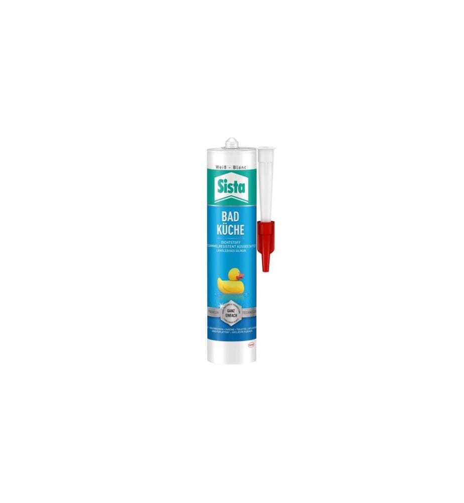 SISTA - Mastic Salle de bains et cuisine 280 ml, blanc