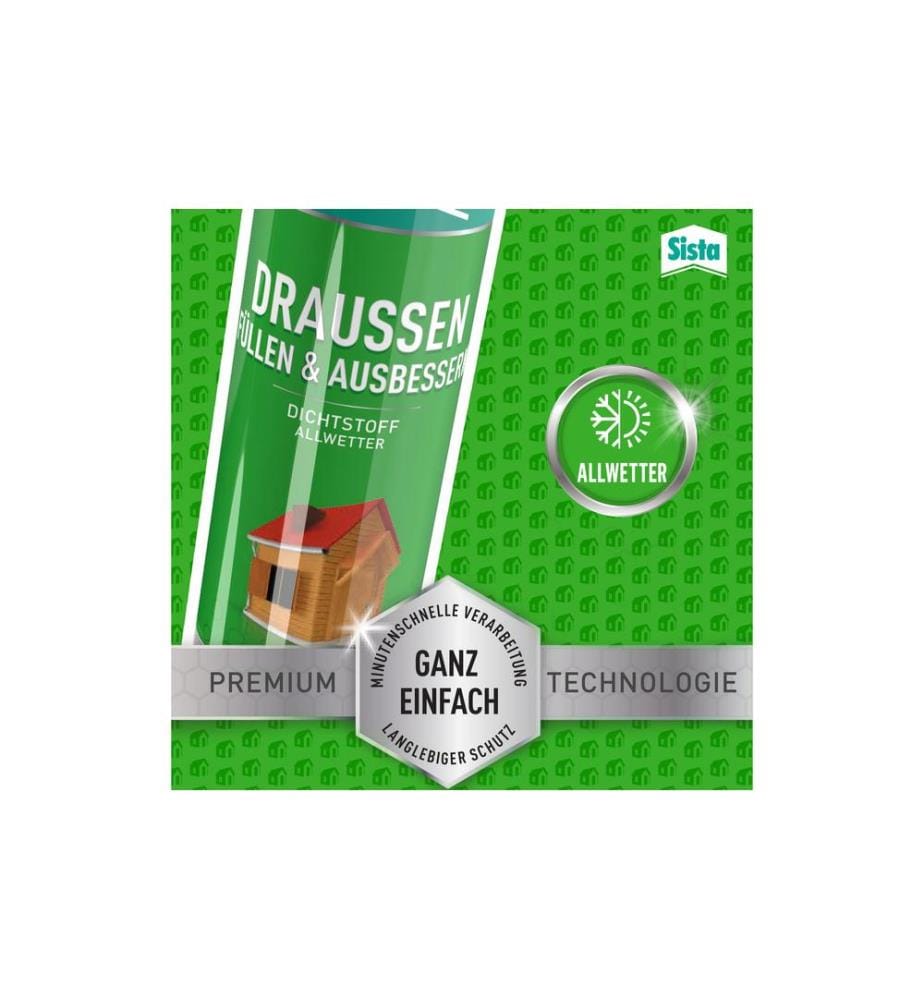 SISTA - Mastic Extérieur Remplissage et retouches 280 ml, Transparent