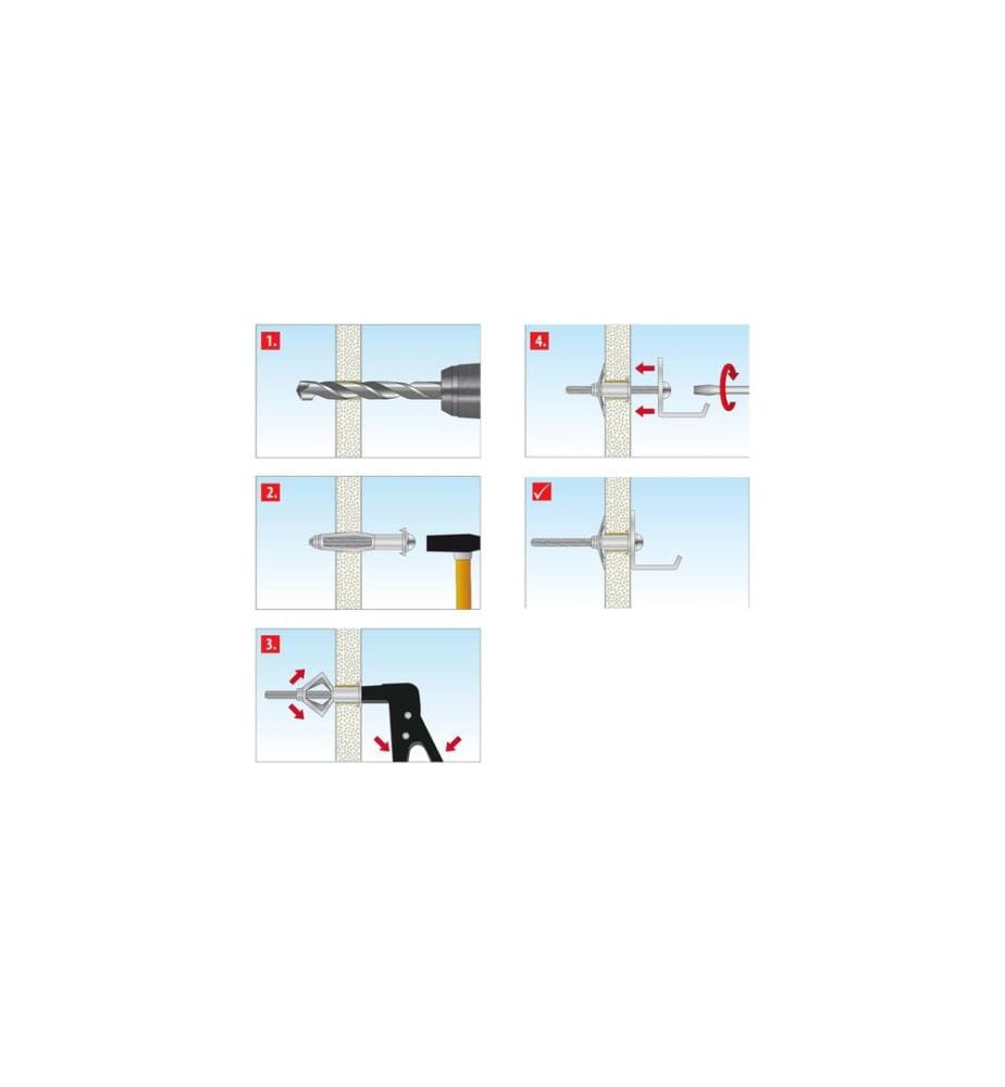 TOX-DÜBEL - Chevilles Assortiment L-Boxx Mini Indoor, 120 Pièce/s