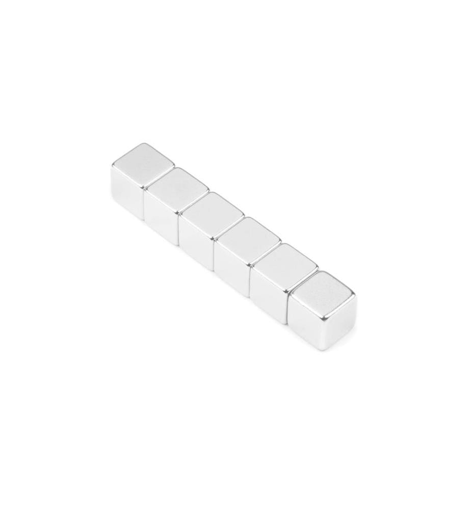 SUPERMAGNETE - Aimant néodyme 10 x 5 mm dés argentés