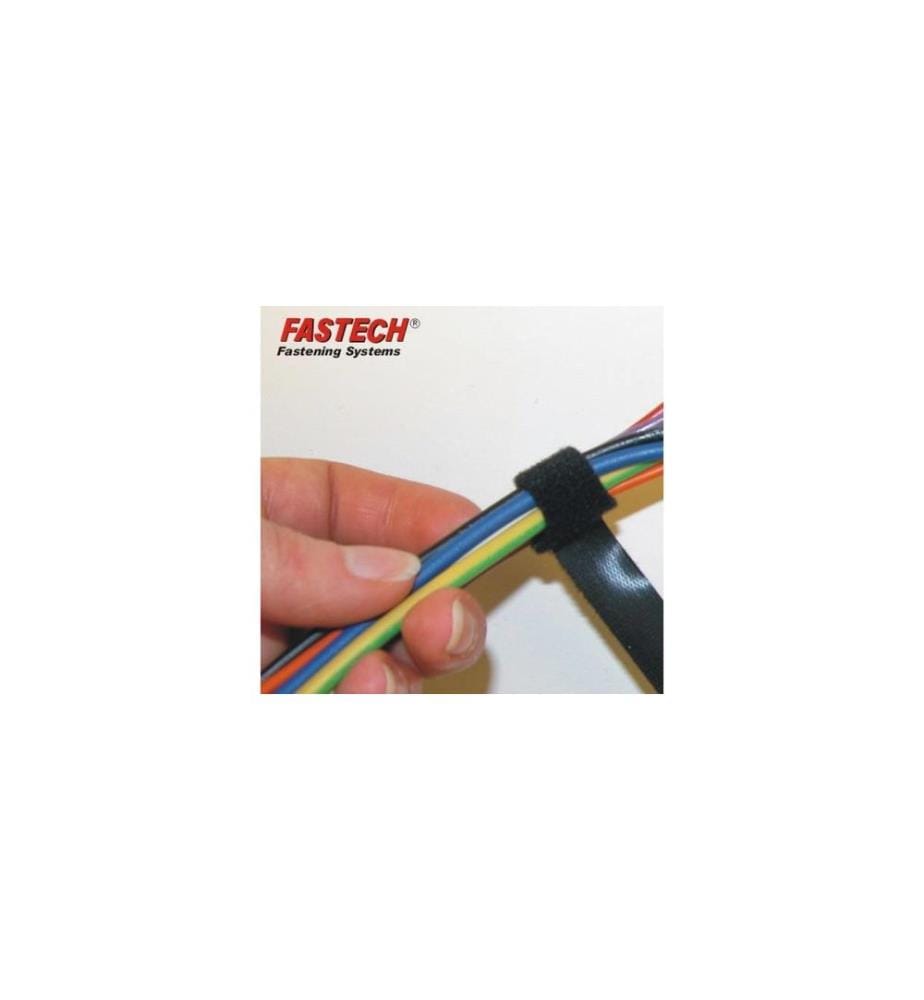 FASTECH - Klettkabelbinder ETK-3-2 13 x 200 mm Schwarz, 100 Stück