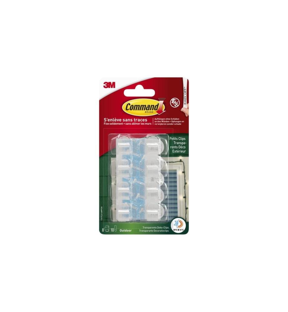 COMMAND - Haken COMMAND - Outdoor Transparent, 8 Haken