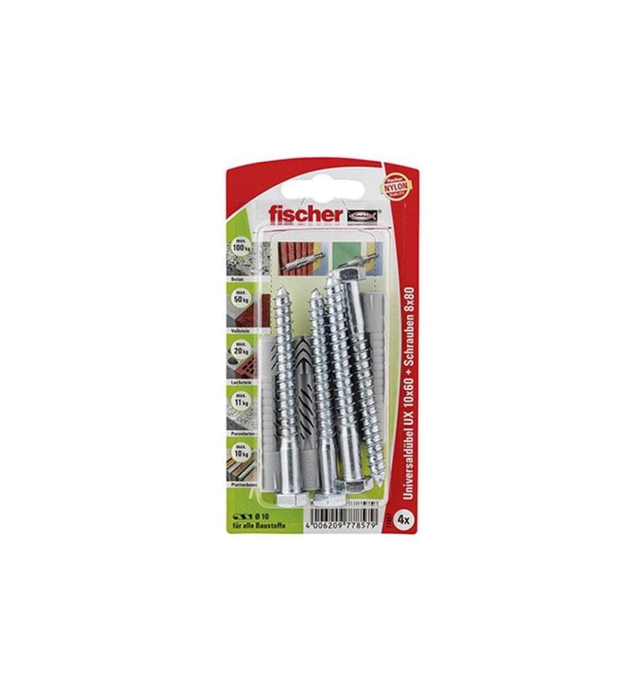 FISCHER - Cheville universelle  UX 10 x 60 S, 4 Pièce/s