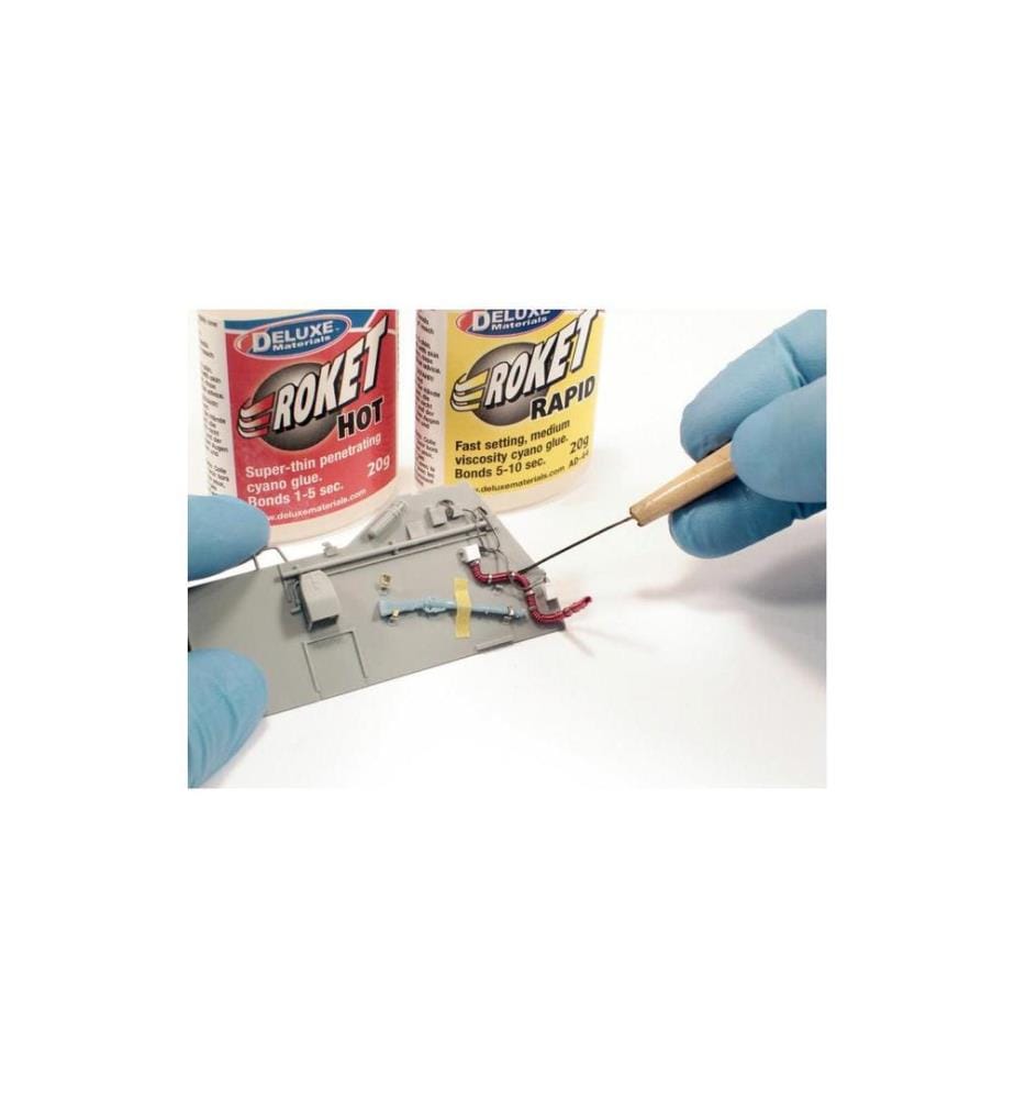 DELUXE MATERIALS - Colle pour modélisme Roket Odourless 20g, Transparent