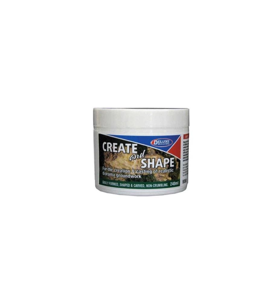 DELUXE MATERIALS - Matière à modeler Create and Shape 240 ml, Blanc