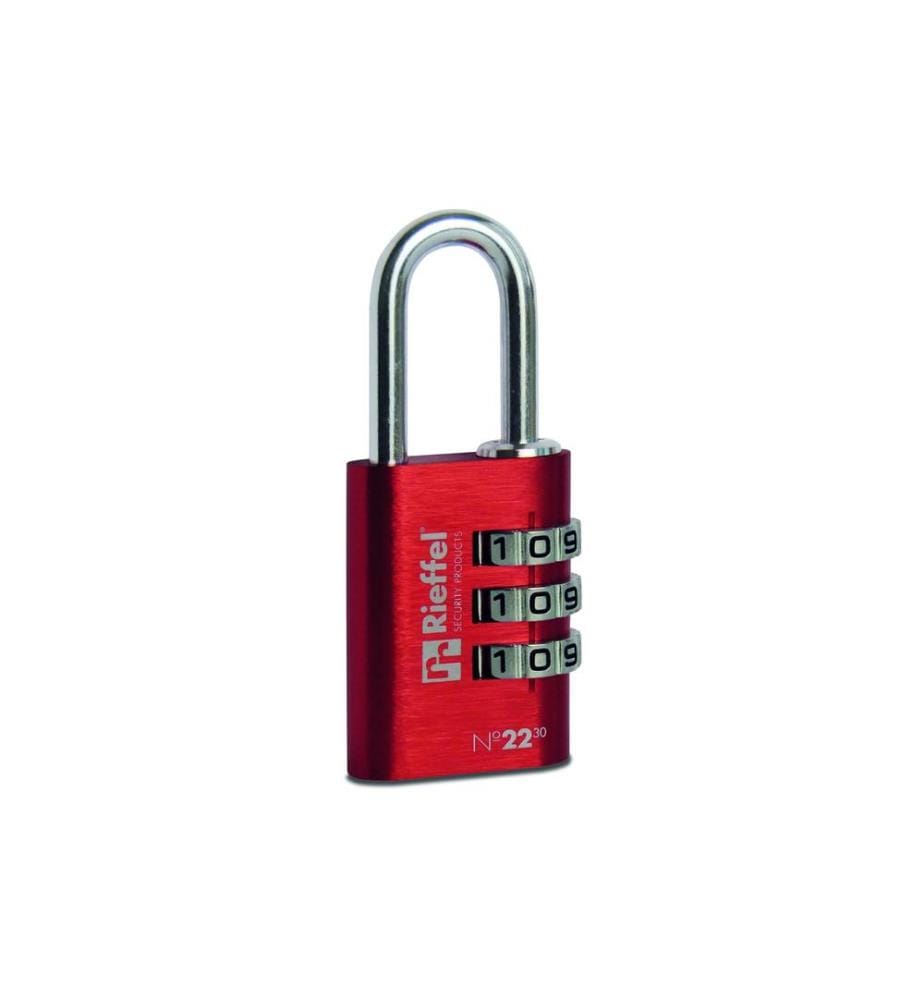 RIEFFEL - Serrure à combinaison Nr. 22/30 rouge