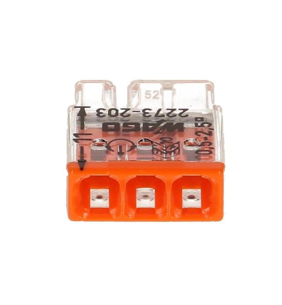 WAGO - Borne à fiche Contact COMPACT 3 fois, 10 pièces