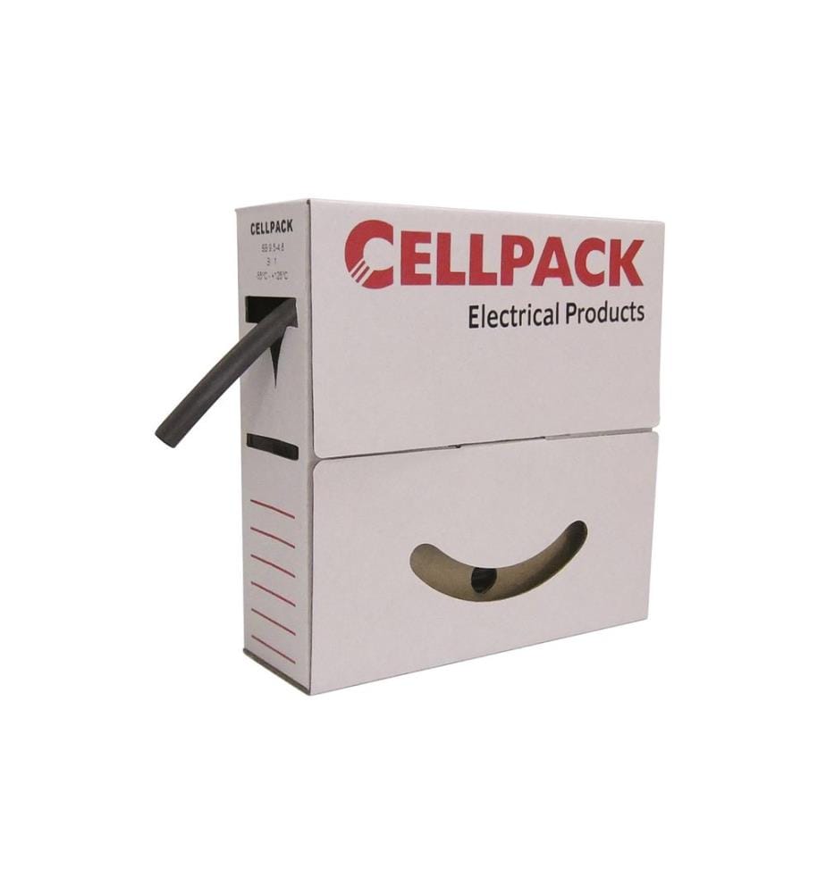 CELLPACK AG - Gaine thermorétractable 8 m x 12 mm Noir