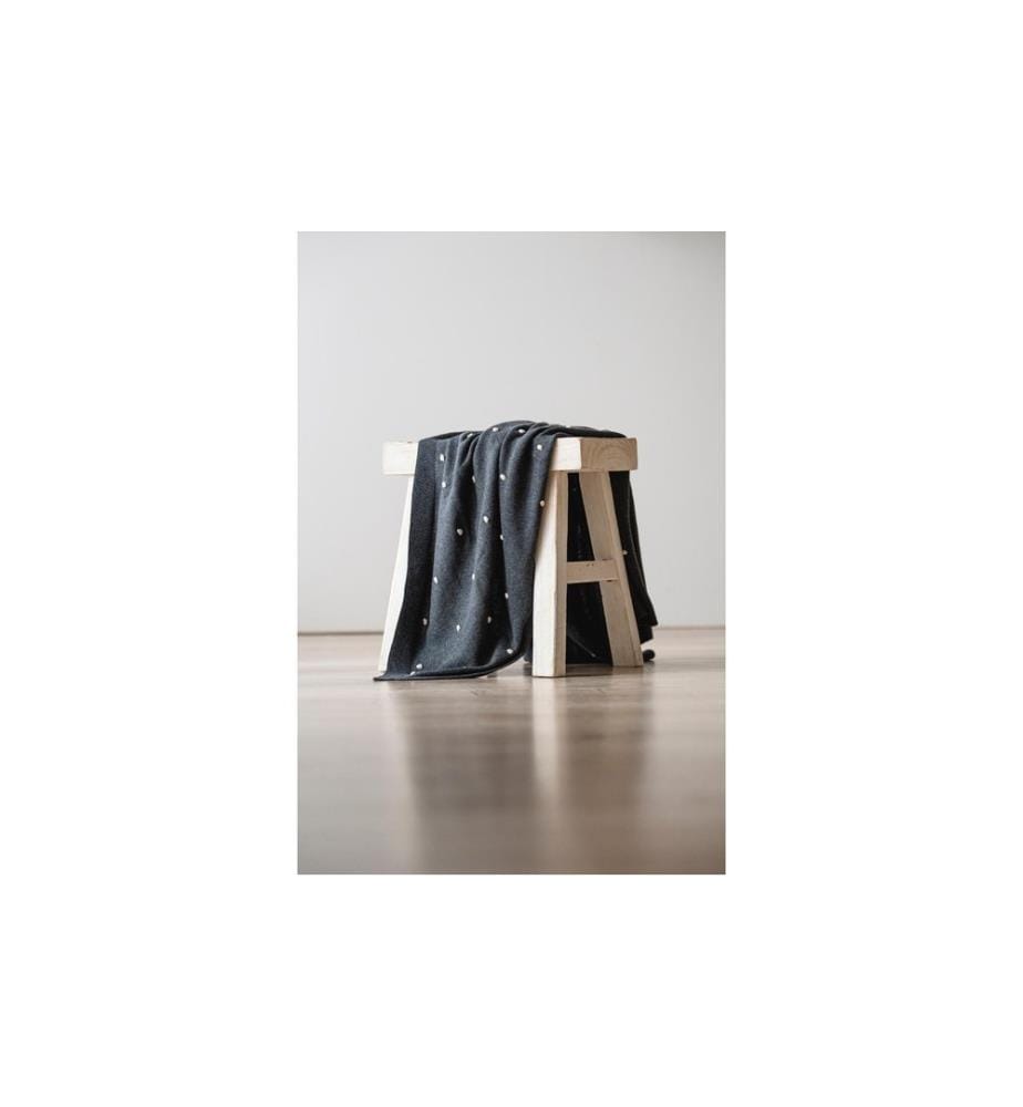 Kaiser - Couverture de bébé Knots dark grey/knot natural 80 x 100 cm