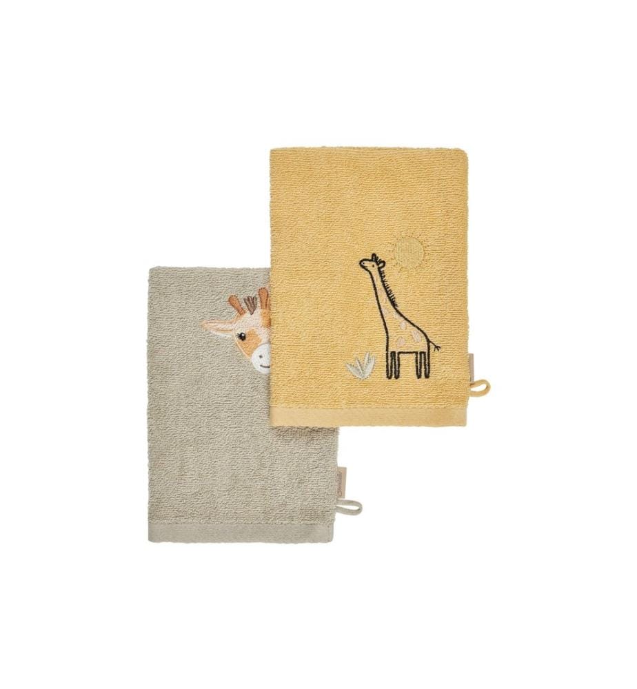 STERNTALER - Baby-Waschhandschuh Giraffe Kaya 2er Set