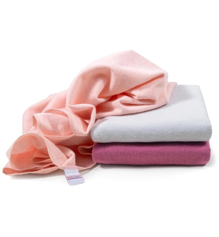 MAKIAN - Panno Molleton Lot de 3 80 x 80 cm, rose