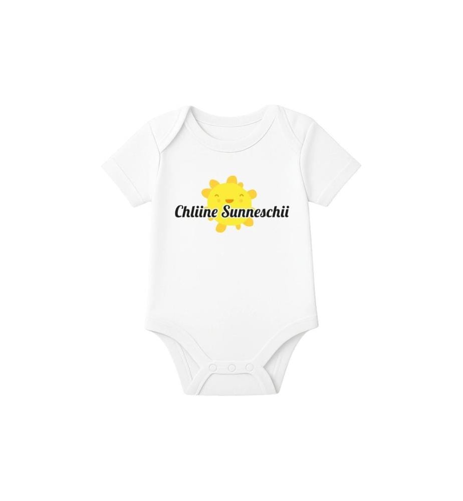 Trendcompany - Babybody Chline Sunneschii, 62/68, Weiss