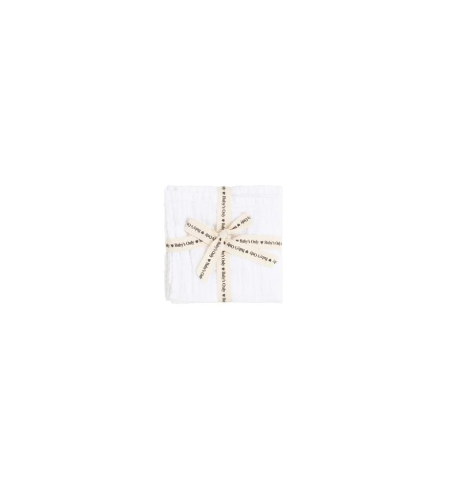 baby's only - Mouchoir Tender Blanc, 30 cm x 30 cm
