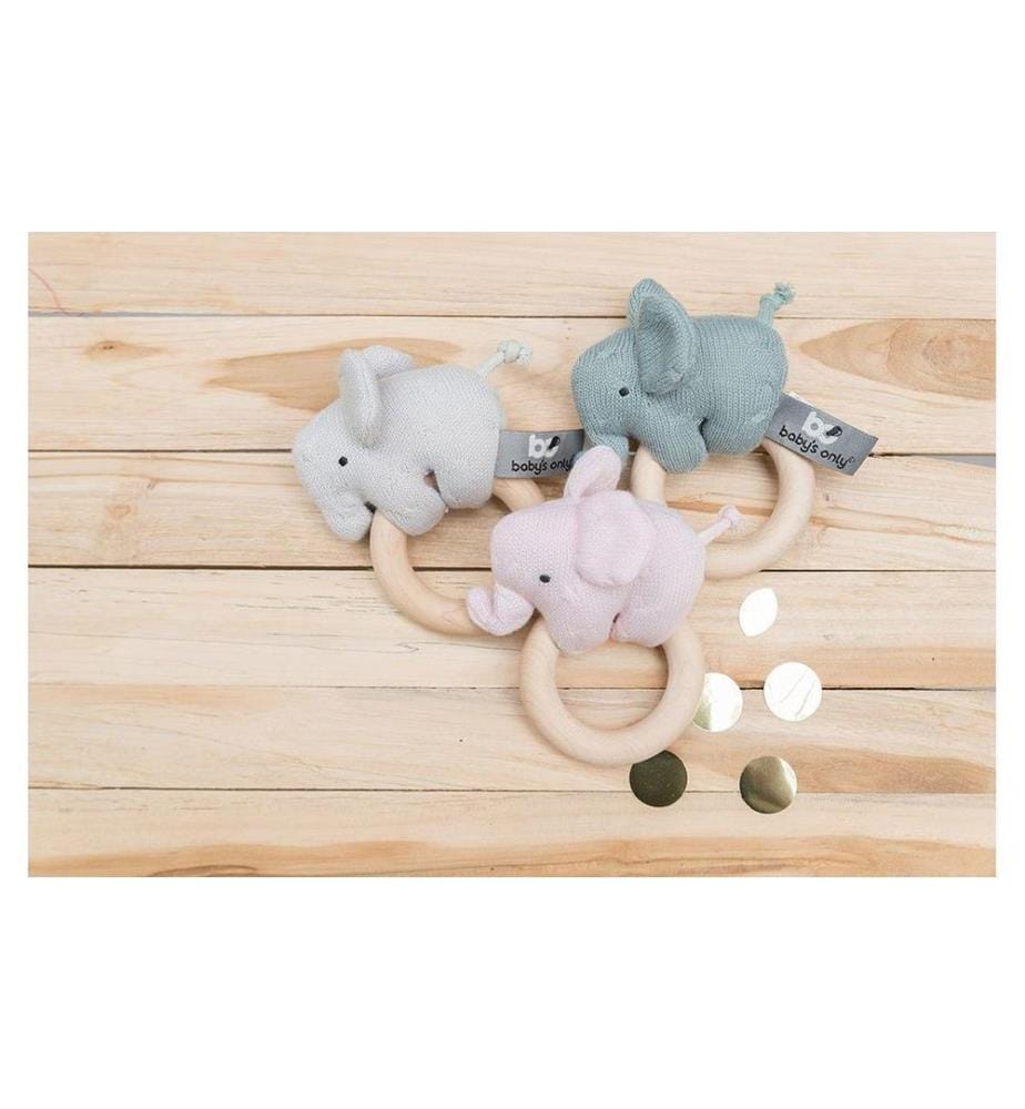 baby's only - Rassel Elefant Silbergrau