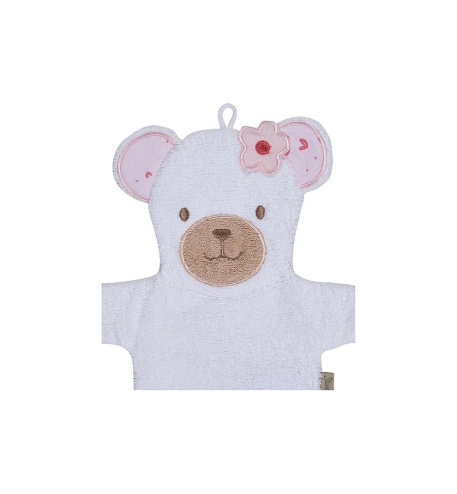 STERNTALER - Waschhandschuh Bär Betty Weiss