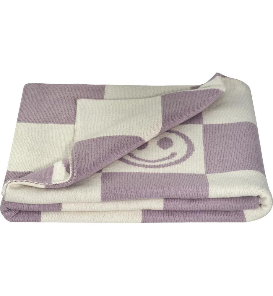 KINDSGUT - Couverture douillette Smiley Lilas