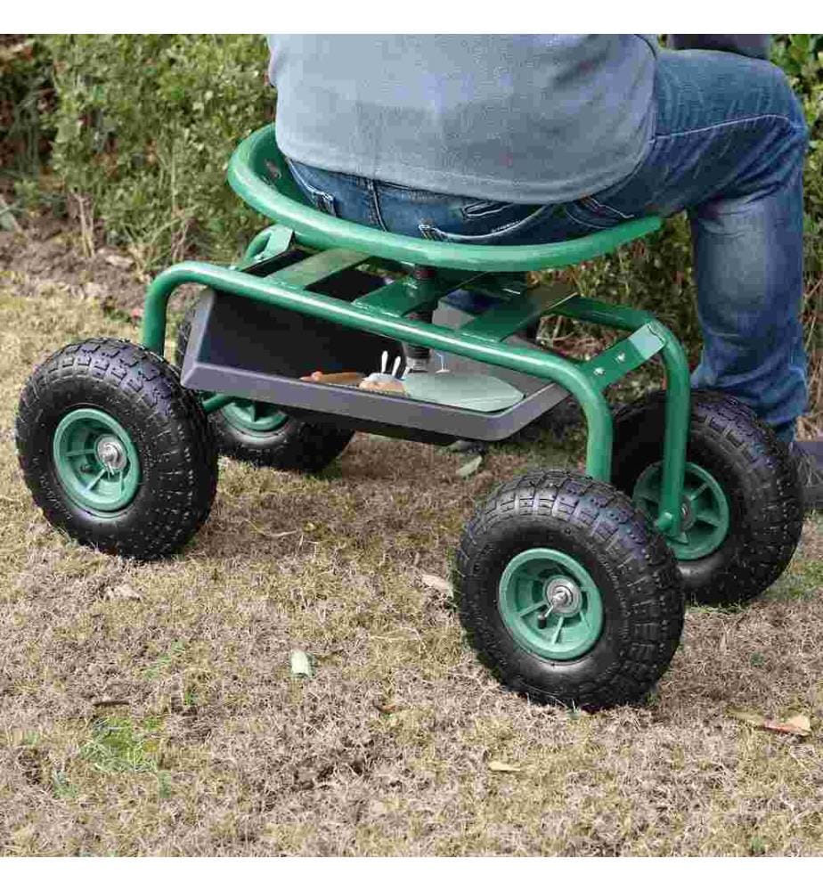 Sedile mobile da giardino fino a 135 kg Verde