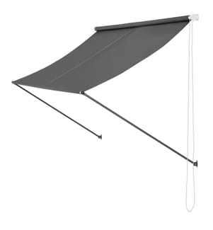 Standmarkise Malaga mit Seitenzugkette 300x120 cm Grau
