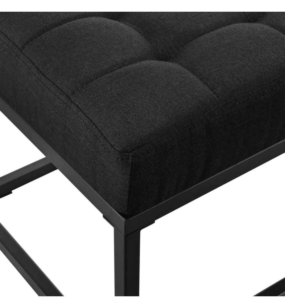Banc Salta métal 120x40x38 cm noir